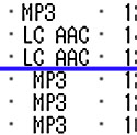 Playlist codec_center設定･詳細